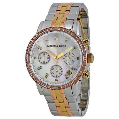 michael kors ritz tricolor chronograph watch|mbnghy6474.